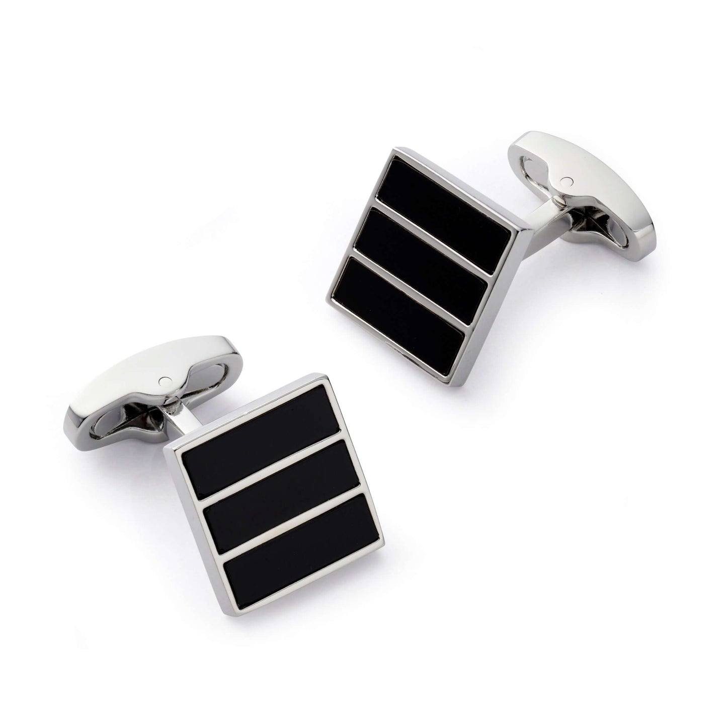 Triptych Cufflinks In Onyx