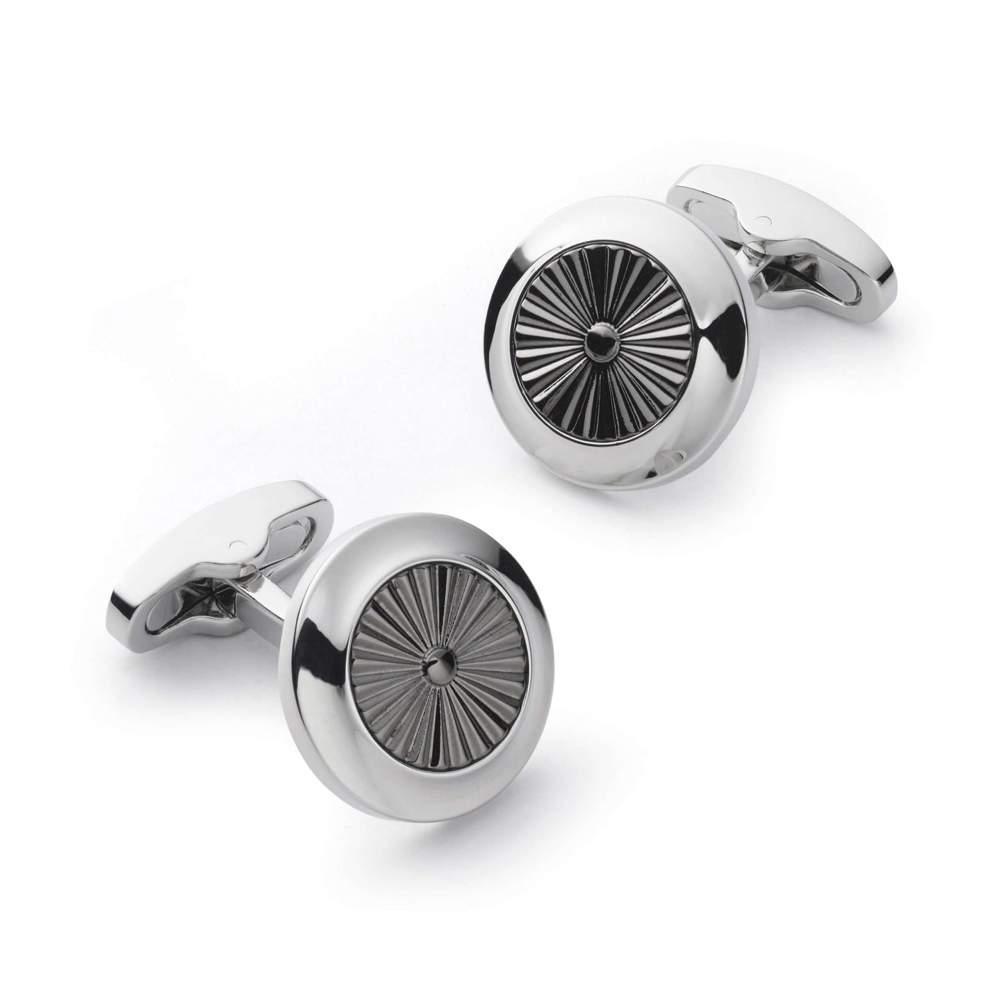 Turbine Cufflinks In Gun Metal